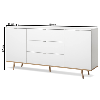 Komoda KEVEN 51 dub sonoma/bílá 5
