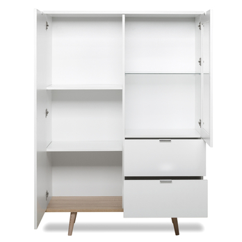 Vitrína  KEVEN 53 dub sonoma/bílá 2