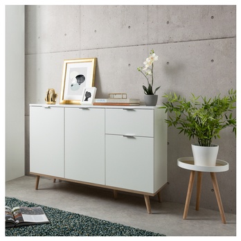 Komoda  KEVEN 56 dub sonoma/bílá 1