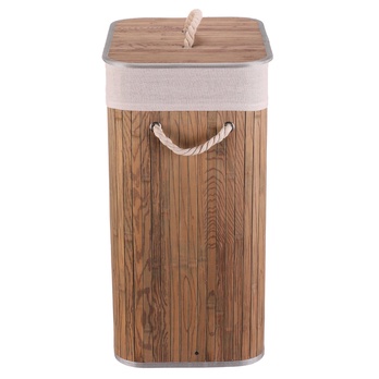 Koš na prádlo KHAN bambus, šířka 40 cm 2