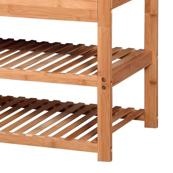 Botník KIRKE bambus/šedá, šířka 100 cm 4