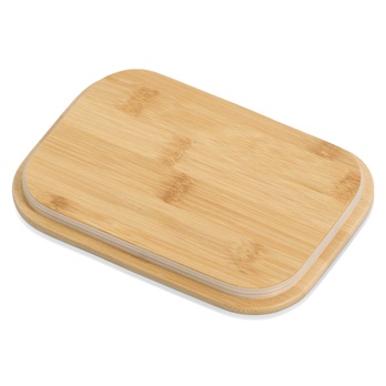 Dóza na potraviny KITCHEN pastelově růžová/bambus, objem 2,3 L 2