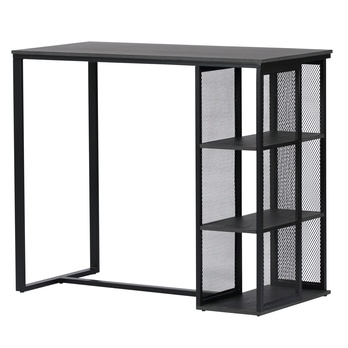 Barový stůl KLARA tmavý dub/černá 1
