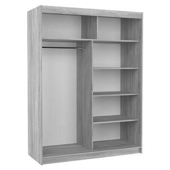 Šatní skříň KLOE bílá/černá 2