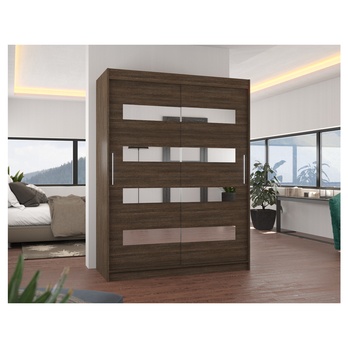 Šatní skříň KLOE čokoládově hnědá 1