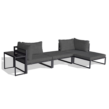 Zahradní set KNUD antracitová/tmavě šedá 4