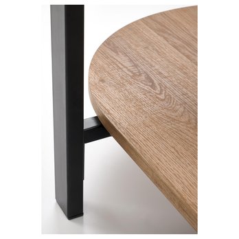Konferenční stolek KOMOLO přírodní/černá/průhledná 8