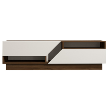 TV komoda KORA bílá/ořech 2