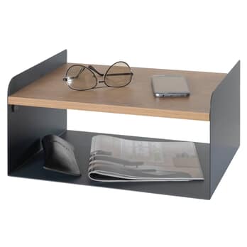 Nástěnná police KORFU dub/antracitová, šířka 40 cm 2