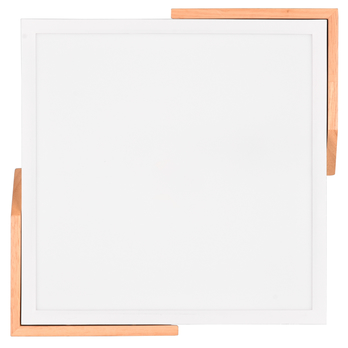 Stropní LED svítidlo KOV bílá/světlé dřevo 2