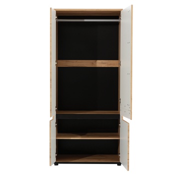 Šatní skříň KOVAN PR7 dub craft zlatý/černá 1