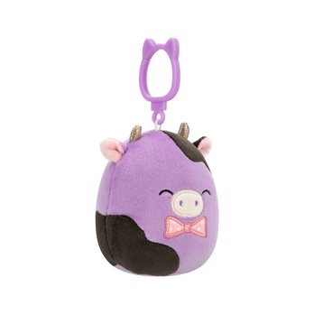 Klíčenka Squishmallows KRAVIČKA ALEXIE fialová/hnědá 2