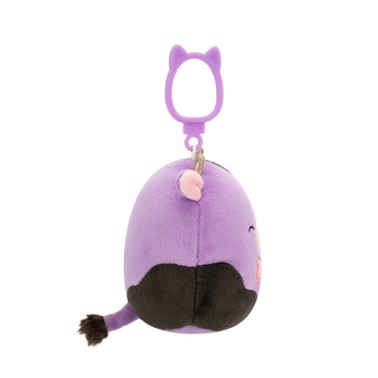 Klíčenka Squishmallows KRAVIČKA ALEXIE fialová/hnědá 3