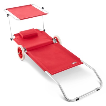 Zahradní lehátko KRETA červená 1