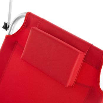 Zahradní lehátko KRETA červená 8