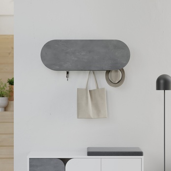 Nástěnný věšák KROMA šedá 3