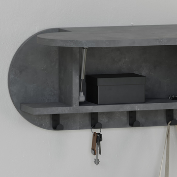 Nástěnný věšák KROMA šedá 4