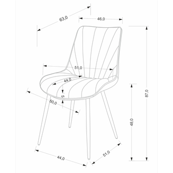 Jídelní židle KS-589 béžová 10