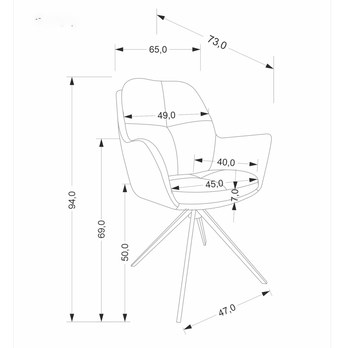 Jídelní židle KS-591 světle šedá 11