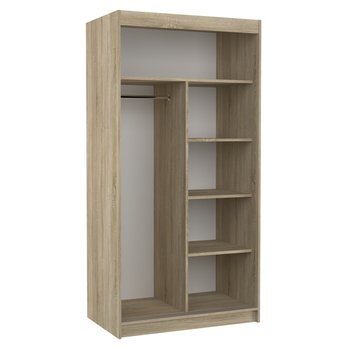 Šatní skříň KSAVERA dub sonoma/bílá 2