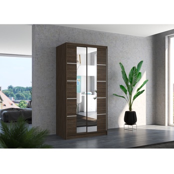 Šatní skříň KSAVERA čokoládová 1