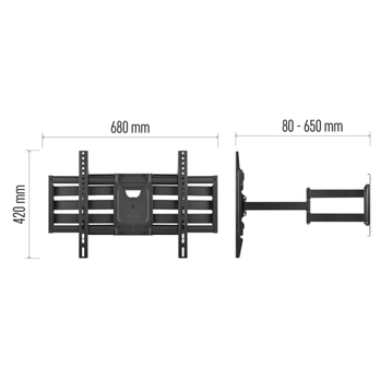 Výsuvný držák na TV KT03C polohovatelný, 32"-98" 2
