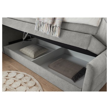 Postel boxspring KUBA 2 světle šedá, 120x200 cm 3