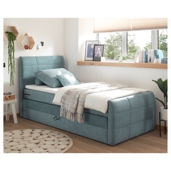 Postel boxspring KUBA 2 světle modrá, 120x200 cm 1