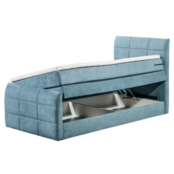 Postel boxspring KUBA 2 světle modrá, 120x200 cm 2