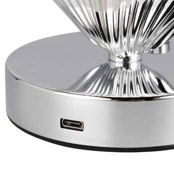 Stolní lampa KUORI chrom/průhledná 9