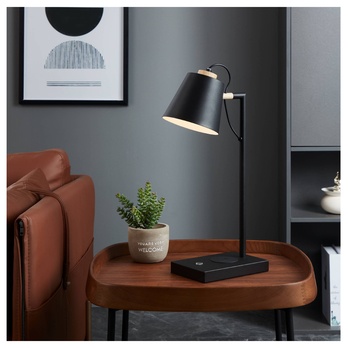 Stolní LED lampa LACEY-QI černá 1