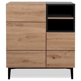 Komoda LAKKA 01A dub artisan/černá 4