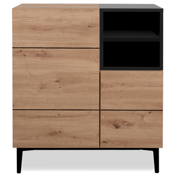 Komoda LAKKA 01A dub artisan/černá 5
