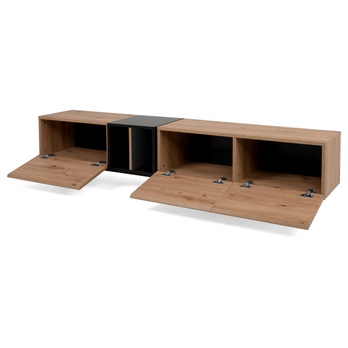 TV komoda LAKKA 56A dub artisan/černá 2