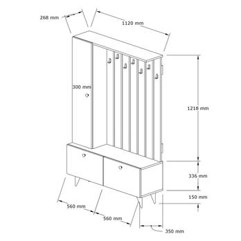 Předsíňová sestava LALA bílá 4