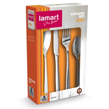 Sada příborů LAMART LEILA 24 ks, nerez 1