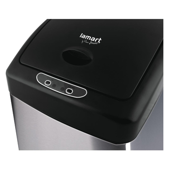 Bezdotykový koš LAMART LT8049 nerez/černá, 45 L 2