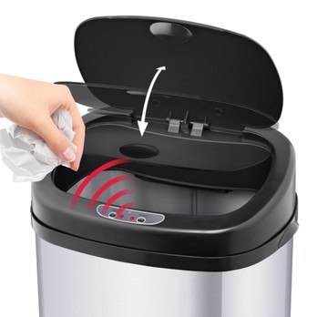 Bezdotykový koš  LAMART SENSOR II ocel/plast, 42 l 2