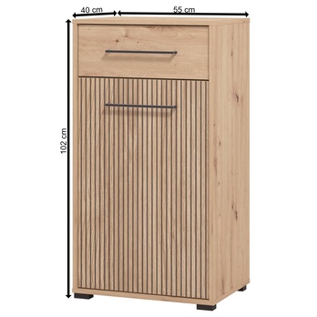 Komoda LANDES dub artisan/černá 5