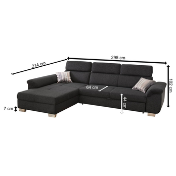 Sedací souprava LANDSHUT antracitová 12