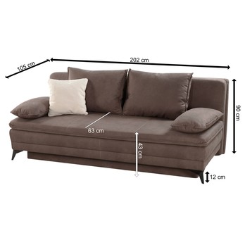 Pohovka LAURIN I tmavě hnědá 3