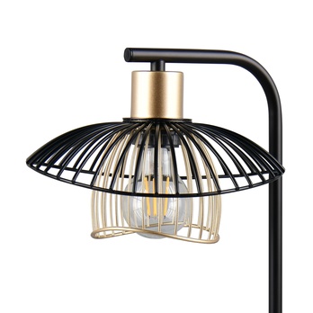Stolní lampa LAURIS černá/zlatá 1