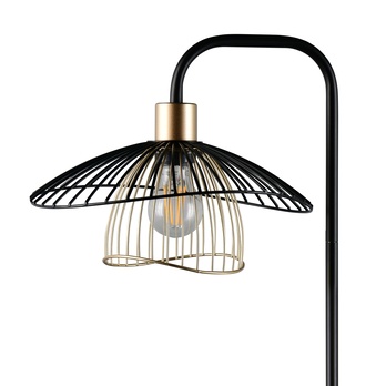 Stojací lampa LAURIS černá/zlatá 1