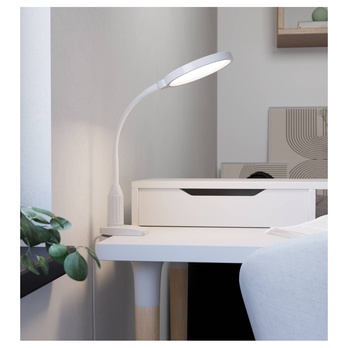 Stolní lampa s klipem LAURO bílá 1