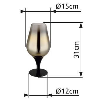 Stolní lampa LAVUS III černá/zlatá 4