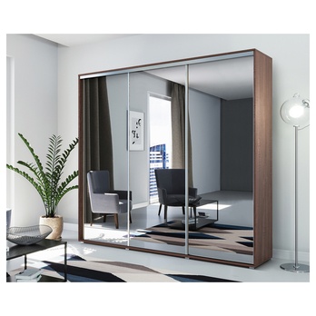 Šatní skříň LAYS 11 čokoládová, šířka 250 cm 1