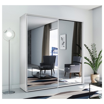 Šatní skříň LAYS 1 bílá, šířka 100 cm, výška 215 cm 1