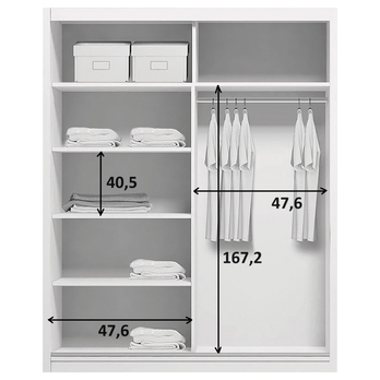 Šatní skříň LAYS 1 dub artisan/černá, šířka 100 cm, výška 215 cm 2