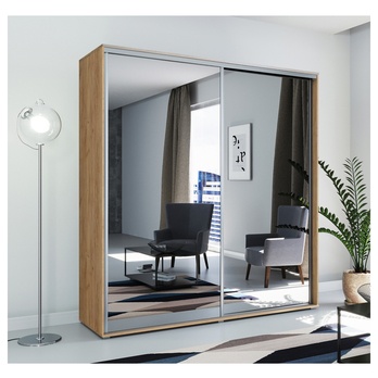 Šatní skříň LAYS 2 dub craft, šířka 230 cm, výška 245 cm 1