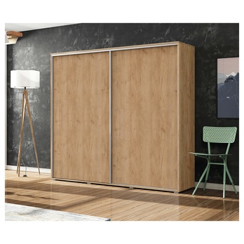 Šatní skříň LAYS 3 dub craft, šířka 125 cm, výška 215 cm 1